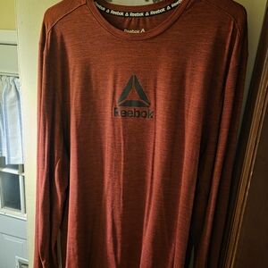 Reebok Men's Rust Long Sleeve Shirt